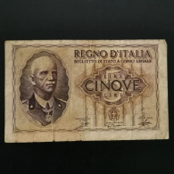 BILLET CIRCULE 5 LIRE 1940 IMPERO ITALIE / ITALIA BANKNOTE - Italia – 5 Lire