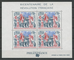 TAAF 1989 Bloc N° 1 ** ( PA 108 ) Neuf MNH Superbe C 12,50 € Bateaux Sailboat Révolution Française Oiseaux Manchot - Hojas Bloque