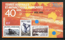 TAAF 1995 Bloc N° 2 **  Neuf MNH Superbe C 14,50 € Faune Oiseaux Birds Manchots Otarie Timbres Sur Timbres Animaux - Hojas Bloque