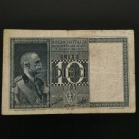 BILLET CIRCULE 10 LIRE 1939 IMPERO ITALIE / ITALIA BANKNOTE - Italia – 10 Lire