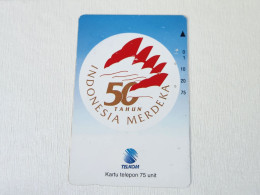 Indonesia-(ID-TLK-S-0348)-50TAHUN-KINDONESIA-(21)(75units)(HLYG-X0252984)-(tirage-4.000)-used Card - Indonesië