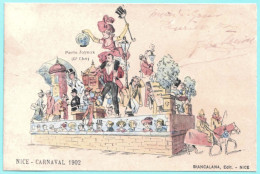 6 - B26930CPA - NICE - CARNAVAL - Carnaval 1902, CHAR Paris Joyeux - Carte Pionniere - Très Bon état - ALPES-MARITIMES - Carnaval