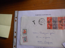 Tarif Du 4-01-1971 : Lettre Avec Ancien Francs Taxée Pour Insuffisance - 1960-.... Brieven & Documenten