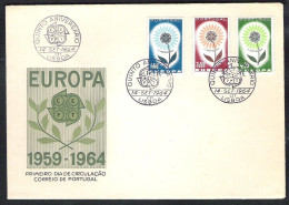 PORTUGAL EUROPA 1964 Yvert 944/946 On Blanco FDC - FDC