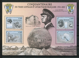 TAAF 2005 Bloc N° 13 ** ( 431/434 ) Neuf MNH Superbe C 8 € Richert Cartes Richert Kerguelen Crozet Terre Adélie - Hojas Bloque