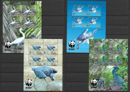 Penrhyn 2008 Birds WWF Sheetlets Of 4 Sets MNH - Penrhyn