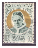 VATICANO - 1951 - Beatificazione Di Papa Pio X  Lire 10  ** - Neufs