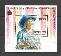 Penrhyn 1990 The 90th Anniversary Of The Birth Of Queen Elizabeth The Queen Mother MS MNH - Penrhyn