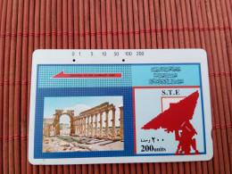 Phonecard S.T.E 200 Units Used Rare - Syria