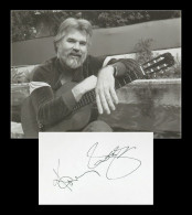 Kenny Rogers (1938-2020) - Rare In Person Signed Album Page + Photo - Paris 1986 - Sänger Und Musiker