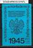 POLAND SOLIDARNOSC KPN 1989 - 1945 INDEPENDENCE BLUE PROOF SOLID0167L/0464C) - Solidarnosc Labels