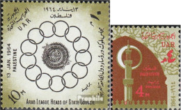Ägypten - Bes. Palästina 152,153 (kompl.Ausg.) Postfrisch 1964 Liga, Hegira-Jahr - Nuovi