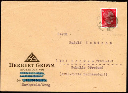 Sächsische Schwärzungen, 1945, AP 827 I, Brief - Otros & Sin Clasificación