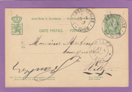 IMPRIMERIE & PAPETERIE, LUXEMBOURG. ENTIER POSTALE POUR WILTZ, 1897. - Entiers Postaux