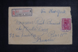 COSTA RICA - Lettre Recommandée > Paris Via NY - 1936 - M 1180 - Costa Rica