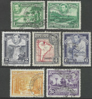 British Guiana. 1938-52 KGVI. P12½. 7 Used Values To $1. SG 308a Etc. M6131 - Guyana Britannica (...-1966)