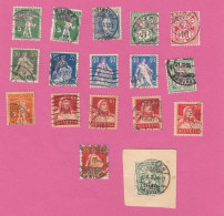 PERFIN/PERFORES/FIRMENLOCHUNG.   PETIT LOT DE TIMBRES OBLITERES. - Perfins