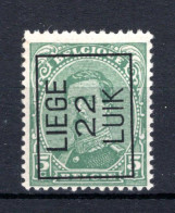 PRE61A-II MNH** 1922 - LIEGE 22 LUIK  - Typos 1922-26 (Albert I)