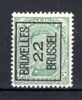 PRE60A-II MNH** 1922 - BRUXELLES 22 BRUSSEL  - Typos 1922-26 (Albert I)