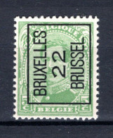 PRE60A MNH** 1922 - BRUXELLES 22 BRUSSEL  - Typos 1922-26 (Albert I)