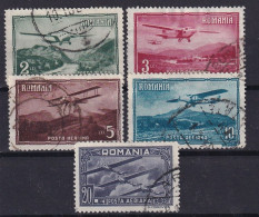 ROMANIA 1931 - Canceled - Sc# C17-C21 - Airt Mail - Usado