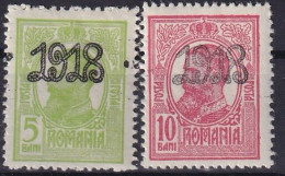 ROMANIA 1918 - MLH - Sc# 241, 242 - Nuovi