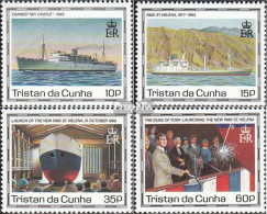 Tristan Da Cunha 495-498 (kompl.Ausg.) Postfrisch 1990 Schiffe - Tristan Da Cunha