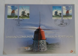 Belgique C.S. N°3091 émission Commune Avec Le Portugal " Moulins " - Cartes Souvenir – Emissions Communes [HK]