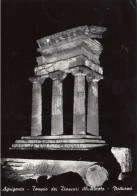 CARTOLINA  C24 AGRIGENTO,SICILIA-TEMPIO DEI DIOSCURI ILLUMINATO-NOTTURNO-MEMORIA,CULTURA,BELLA ITALIA,VIAGGIATA 1970 - Agrigento