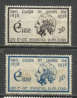 9571- IRLANDA SERIE COMPLETA NUEVO * 1938 Nº 73/4 VALOR 10,50€ EIRE. - Usados