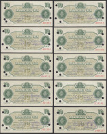 Bulgarien - Bulgaria 10 Stück á 10 Leva Foreign Exchange Certificate 1986 P FX39 - Bulgaria