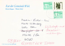 DDR Brief 1990 Wendepost Mif. , Rat Der Gemeinde Wiek - Brieven En Documenten