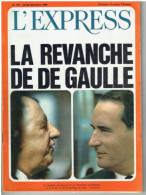 L'EXPRESS - 20 AU 26 DÉCEMBRE 1965 - DE GAULLE - FRANÇOIS MITTERRAND - PRINCE NORODOM SIHANOUK - AZNAVOUR - Other & Unclassified