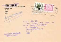 DDR Brief 1990 Wendepost Mif. ,Staatsbank - Deutsche Kreditbank AG - Storia Postale