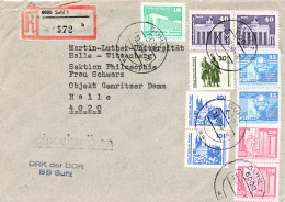 DDR Brief 1990 Wendepost Mif. ,DRK Einschreiben Suhl - Storia Postale