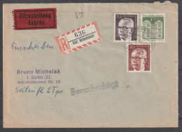 Berlin: Einschreiben- Eilzustellung In MiF, Nach Berlin, Tagesstpl. WARMENSTEINBACH - Lettres & Documents