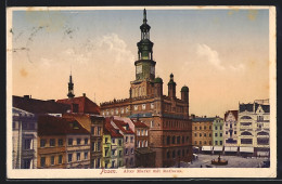 AK Posen / Poznan, Alter Markt Mit Rathaus  - Posen