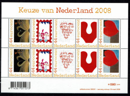 Nederland 2008 - NVPH 2562Ba/Be - Blok Block - Vel De Keuze Van Nederland  - MNH - Neufs