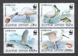 Korea North 2009 Mi 5495-5498 MNH WWF - BLACK-FACED SPOONBILL - Ungebraucht