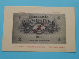 Gemeente WENDUYNE 1915 > 2 Franken ( Edit.: Léon Delbove ) Anno 19?? ( Zie SCANS ) ! - Wenduine
