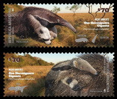 Argentina 2021 Wild Animals Mercosur Giant Ant-Eater MNH Set - Unused Stamps