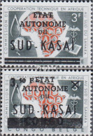 Süd-Kasai 14-15 (kompl.Ausg.) Postfrisch 1961 Aufdruckausgabe - Süd-Kasai