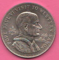 Samoa E Sisifo 1 Dollar 1970 Papa Paolo VI° Pope 1 $ 1970 Paulus VI - Samoa Américaine