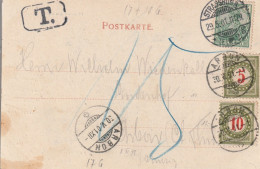 France Alsace Carte Strassburg Taxée En Suisse 1901 - Cartas & Documentos