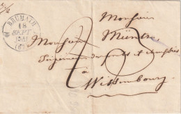 France Alsace Lettre Sans Correspondance Brumath 1841 - Cartas & Documentos