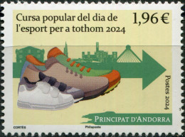Andorra [Fr.] 2024. 13th People's Spartakiad Race For All Ages (MNH OG) Stamp - Ungebraucht