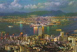 Night Scene - HONG KONG - CHINA   - Unused Postcard HK3 - China (Hongkong)