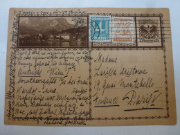 Entier Postal Autriche Osterreich Steiermarck Alt Ruffee 10 Gro 1929 Wien Pour Paris - Briefkaarten