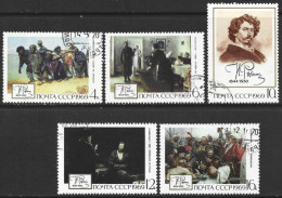 Russia 1969. Scott #3624-8 (U) Paintings By Ilya E. Repin (1844-1930) (Complete Set) - Used Stamps