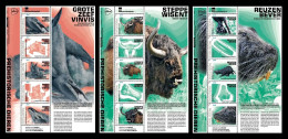 Netherlands 2024 Prehistoric Animals (IV). Large Baleen Whale. Steppe Bison. Giant Beaver MNH ** - Nuevos